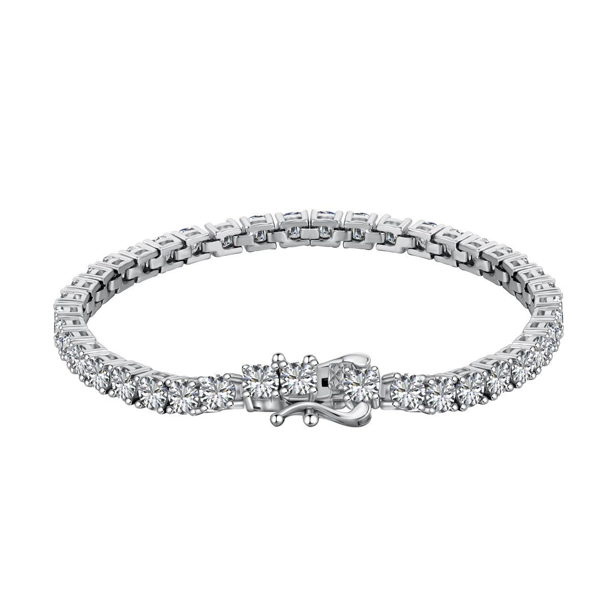 [Amore]Luxurious Ornate Round Cut Tennis Bracelet