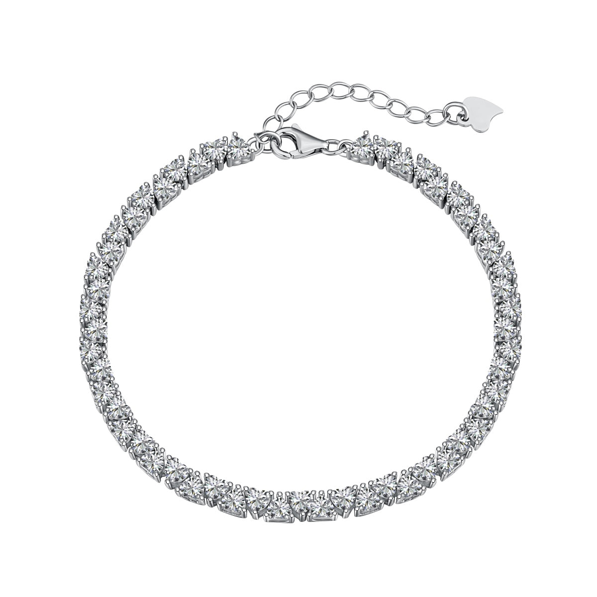 [Amore]Dazzling Romantic Heart Shape Lover Bracelet