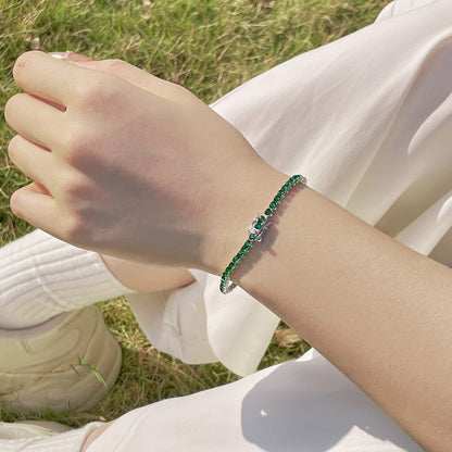 [Amore]Radiant Colorful Round Cut Party Bracelet