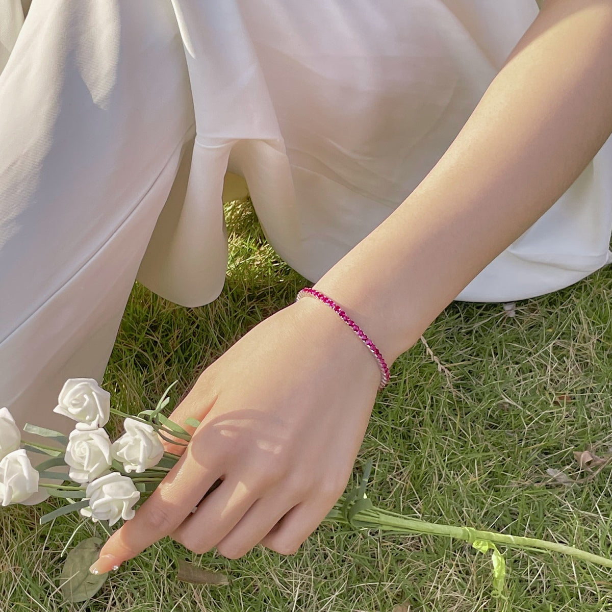 [Amore]Radiant Colorful Round Cut Party Bracelet