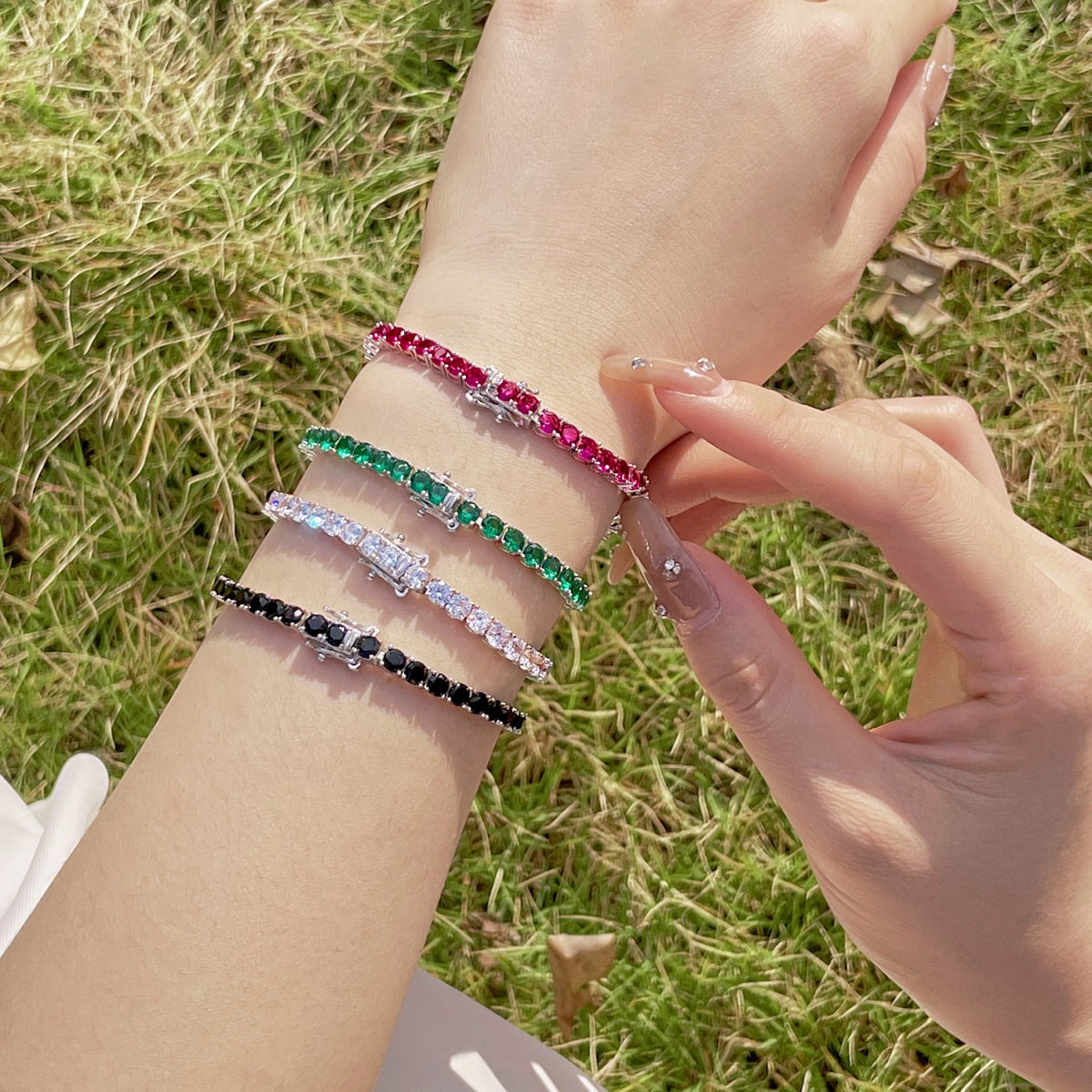 [Amore]Radiant Colorful Round Cut Party Bracelet