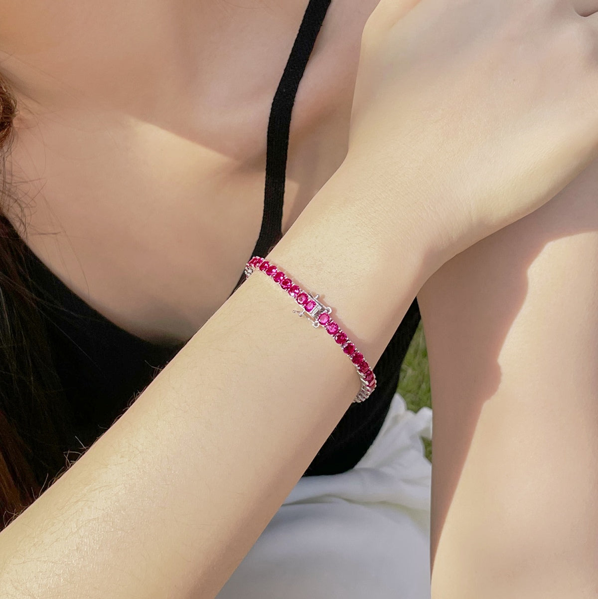 [Amore]Radiant Colorful Round Cut Party Bracelet