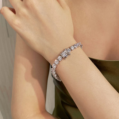 [Amore]0.75 Carat Dazzling Round Cut Wedding Bracelet