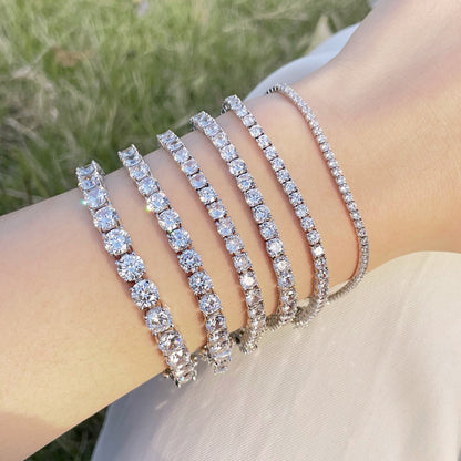 [Amore]0.75 Carat Dazzling Round Cut Wedding Bracelet