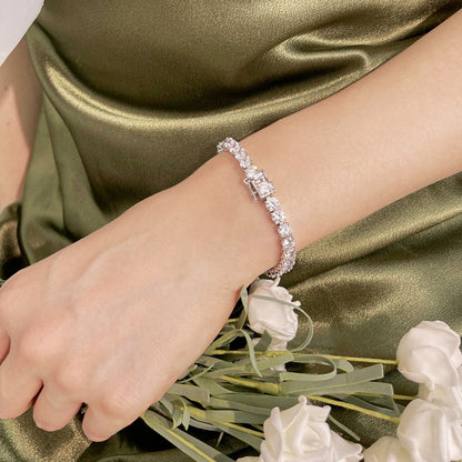 [Amore]Ornate Sparkling Round Cut Wedding Bracelet