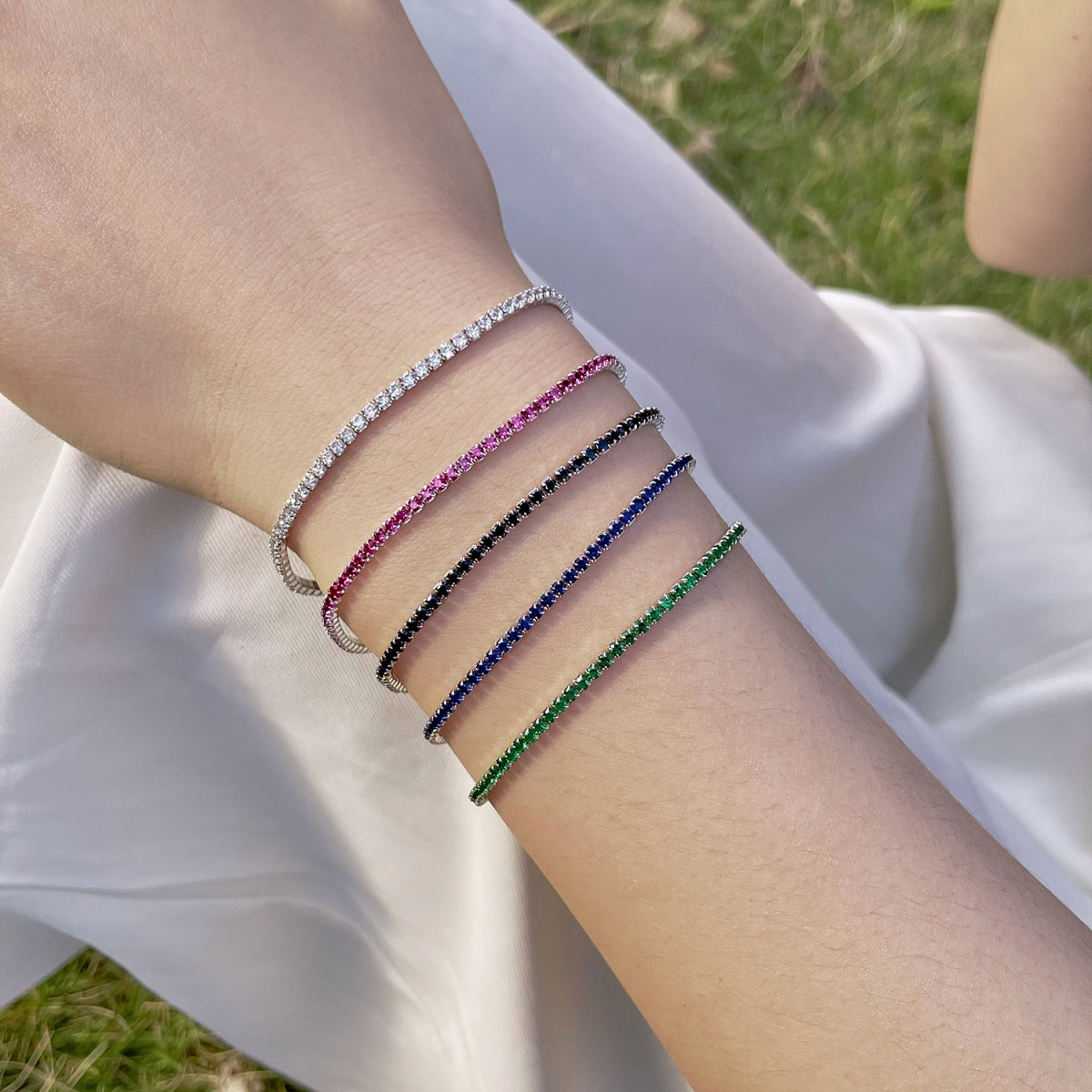 [Amore]Radiant Colorful Round Cut Party Bracelet