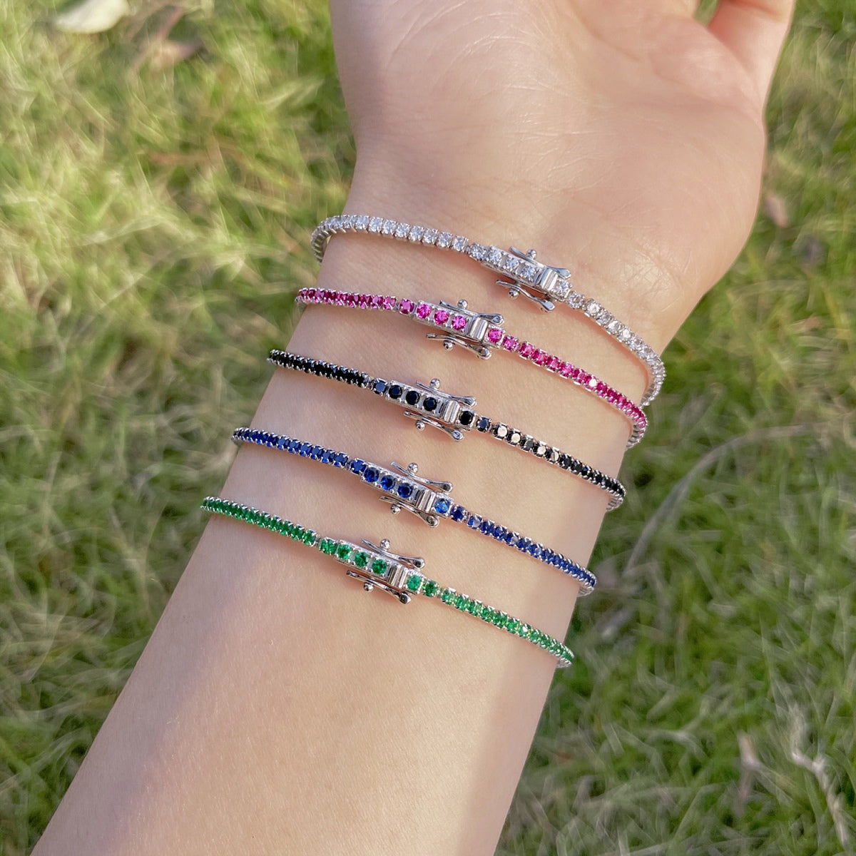 [Amore]Radiant Colorful Round Cut Party Bracelet