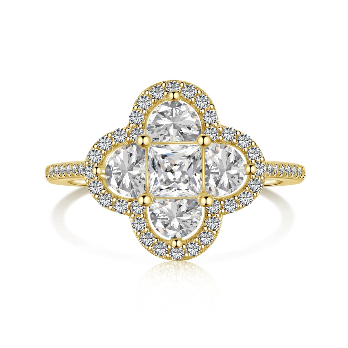 [Amore]Luxurious Eternity Flower Shape Banquet Ring