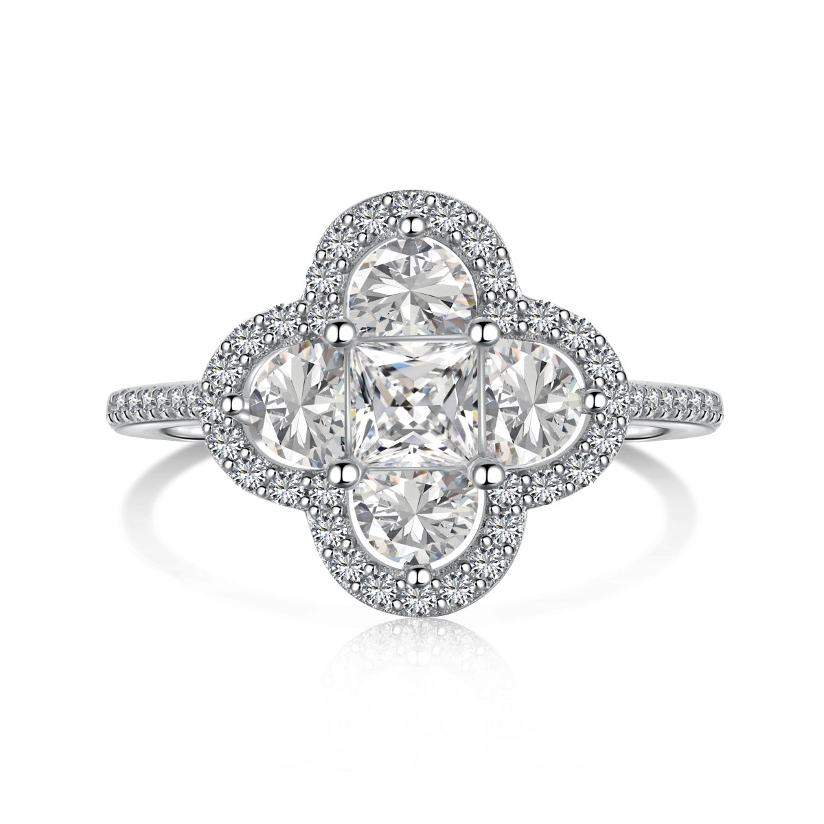 [Amore]Luxurious Eternity Flower Shape Banquet Ring