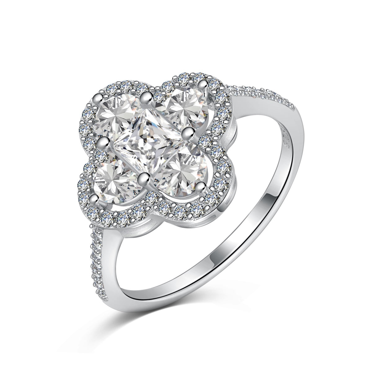 [Amore]Luxurious Eternity Flower Shape Banquet Ring