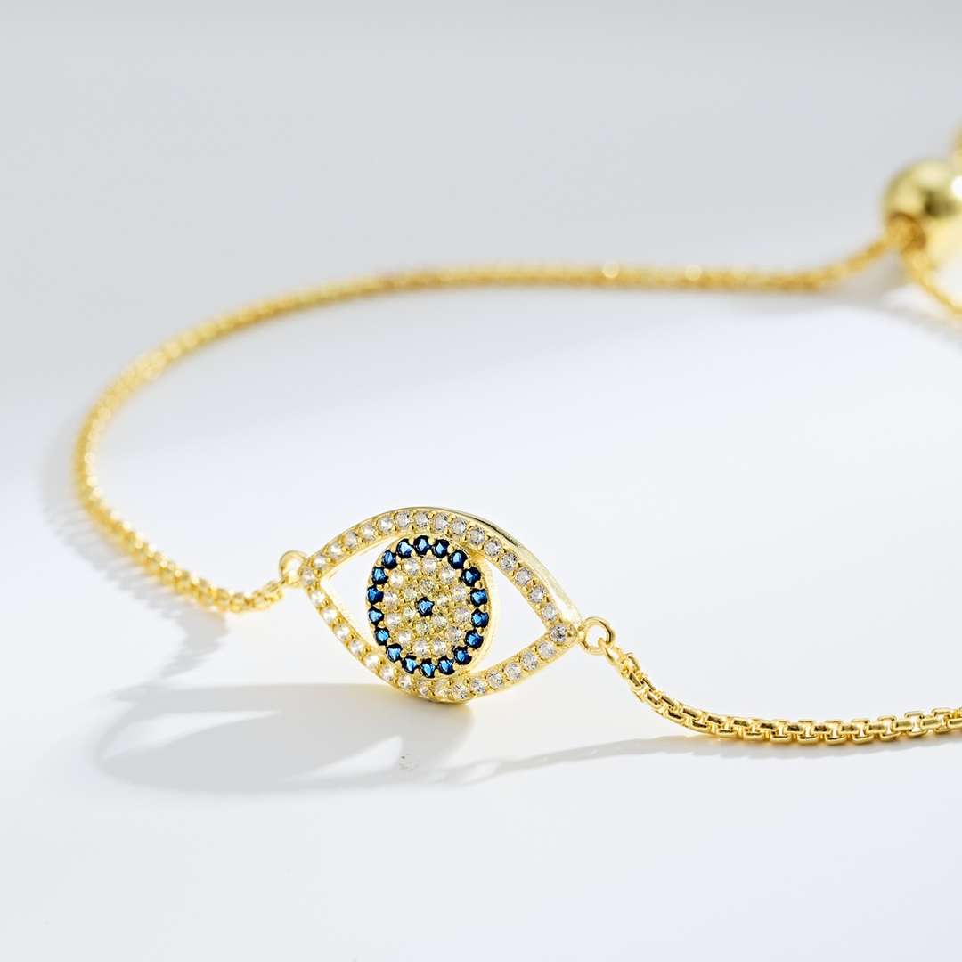 [Amore]Dazzling Eye Shape Necklace