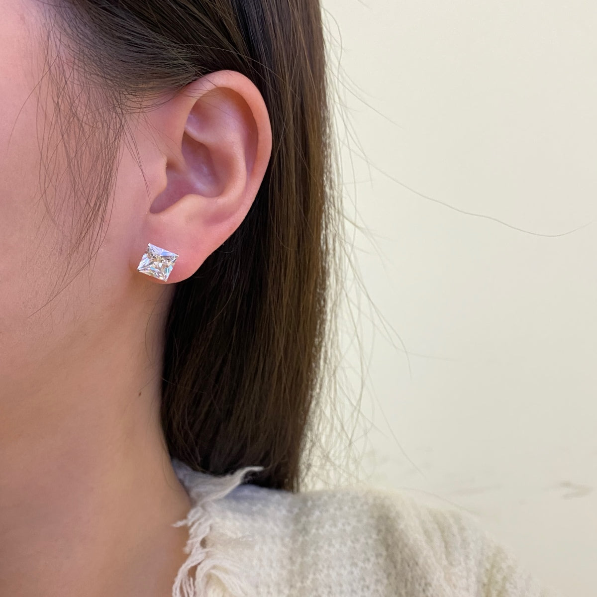 [Amore]Ornate Square Shape Earrings