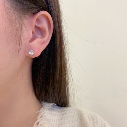 [Amore]Oval Classic Dignified Elegant Earrings
