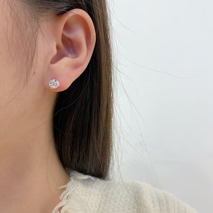 [Amore]Dainty Round Shape Earrings