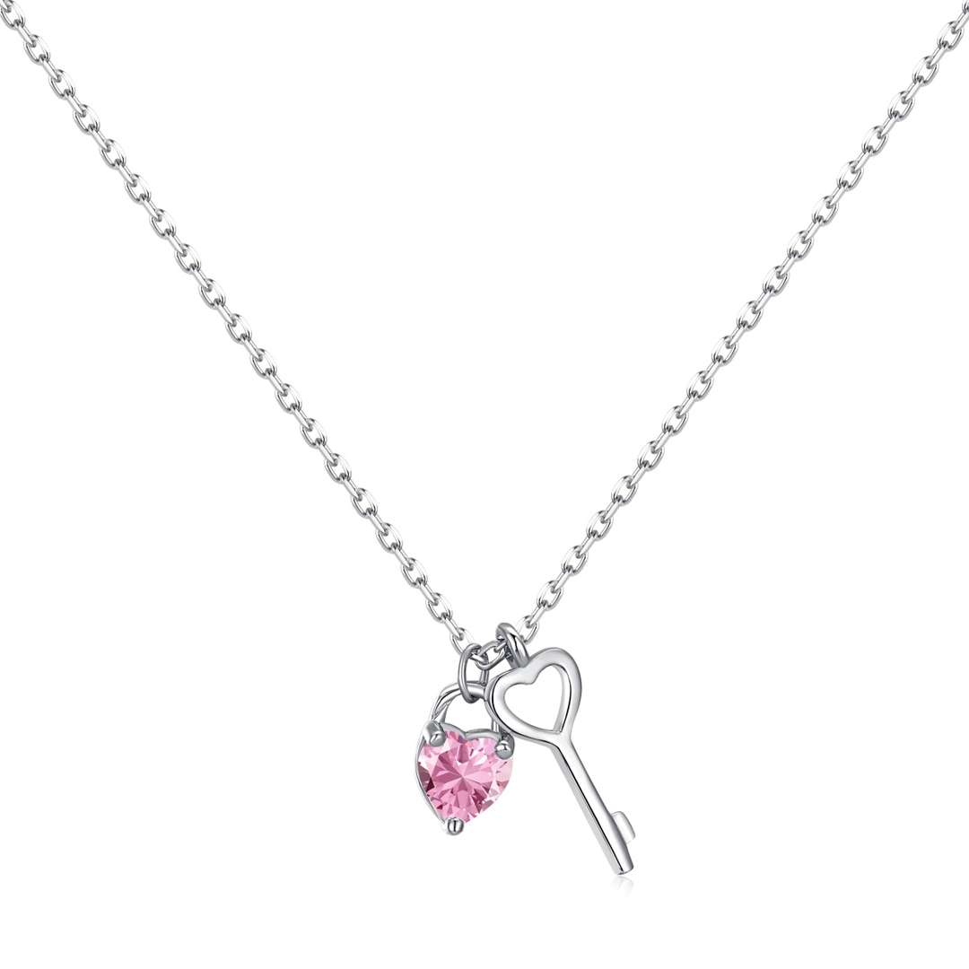[Amore]Unique Heart Shape Key Pendent Necklace