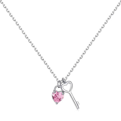 [Amore]Unique Heart Shape Key Pendent Necklace