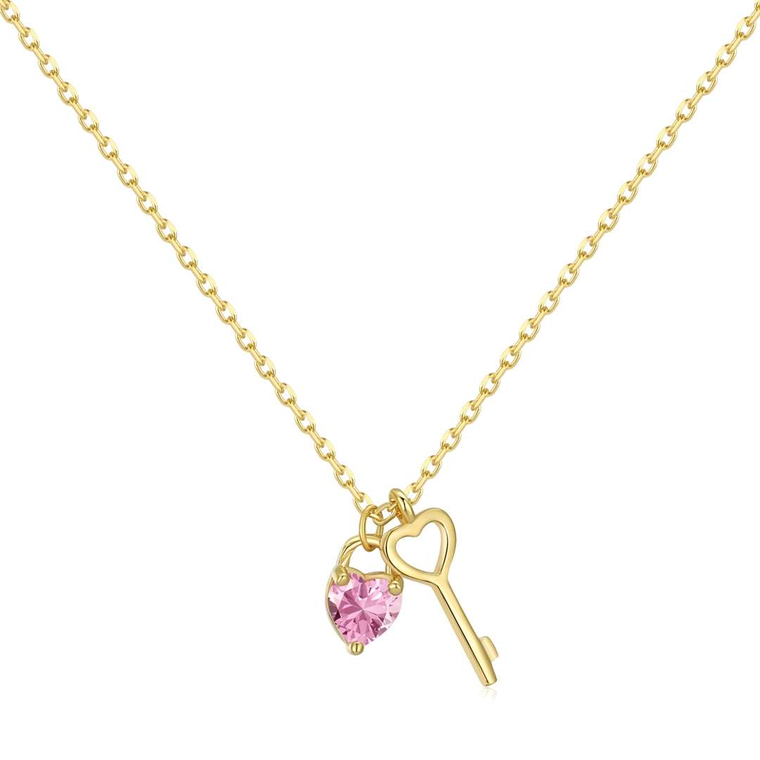 [Amore]Unique Heart Shape Key Pendent Necklace
