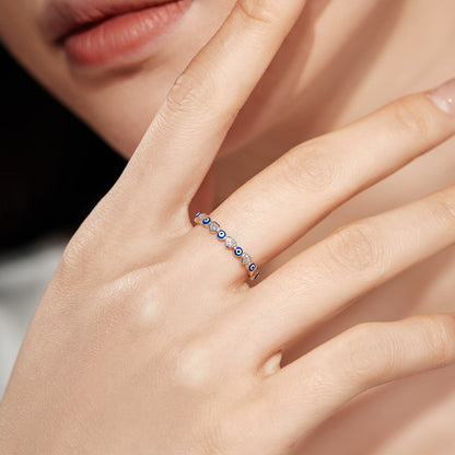[Amore]Radiant Colorful Round Shape Daily Ring