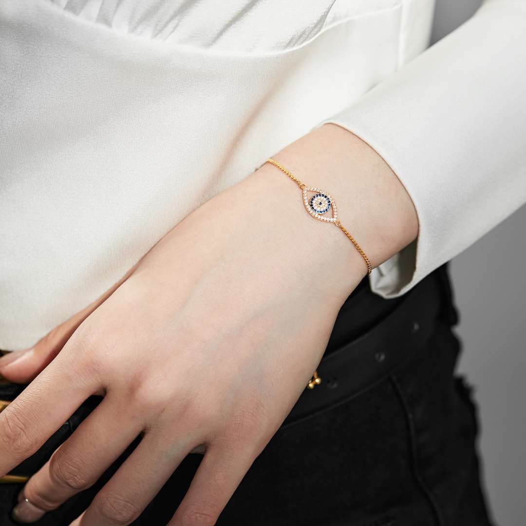 [Amore]Dazzling Eye Shape Necklace