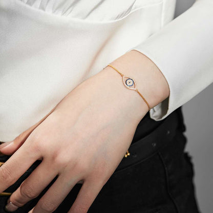[Amore]Dazzling Eye Shape Necklace