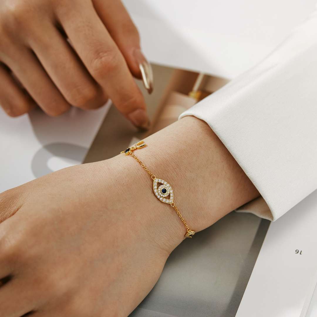 [Amore]Dainty Eye Shape Necklace