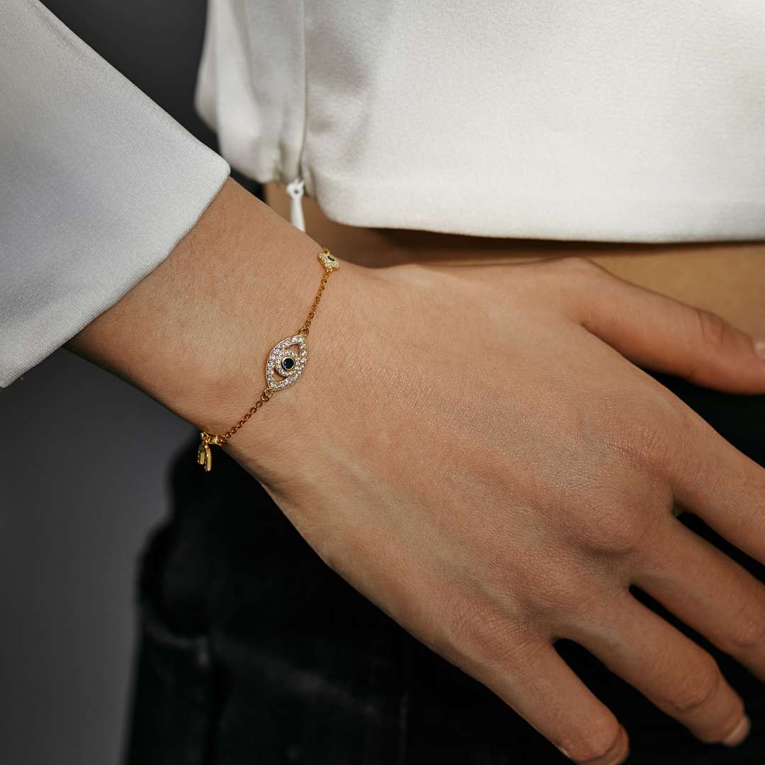 [Amore]Dainty Eye Shape Necklace