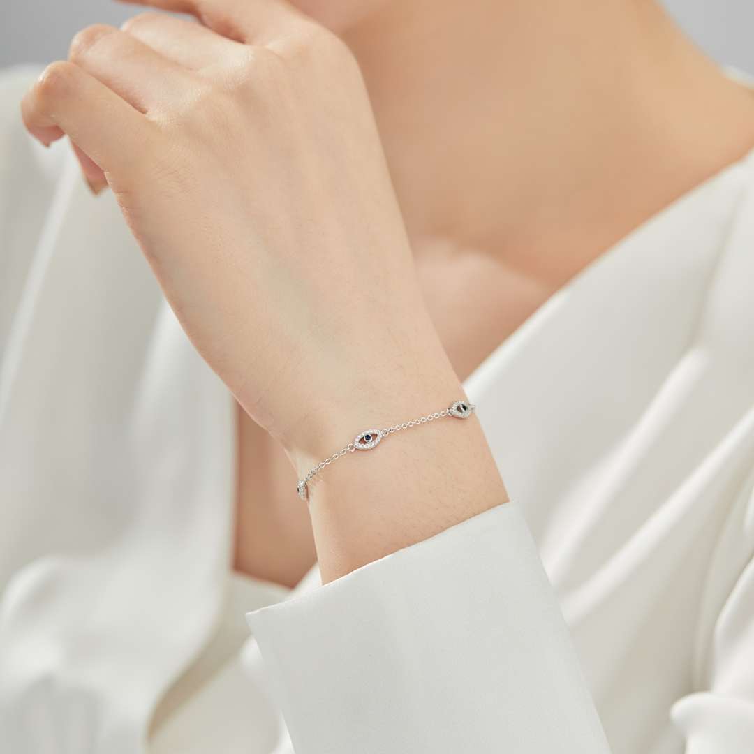 [Amore]Evil Eye Shape Pendent Necklace