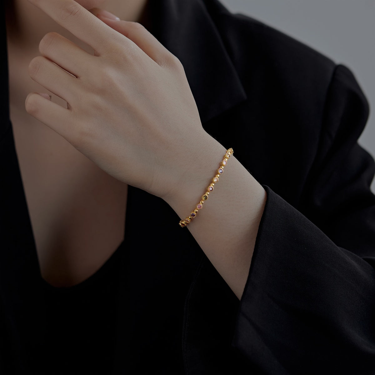[Amore]Sparkling Exquisite Round Cut Party Bracelet