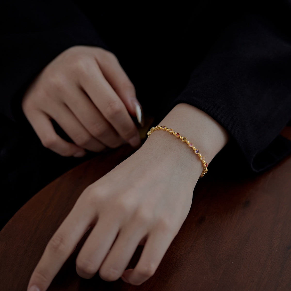 [Amore]Sparkling Exquisite Round Cut Party Bracelet