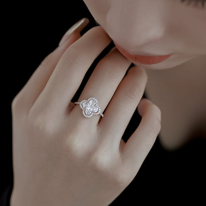 [Amore]Luxurious Eternity Flower Shape Banquet Ring