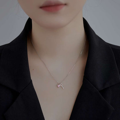 [Amore]Unique Heart Shape Key Pendent Necklace