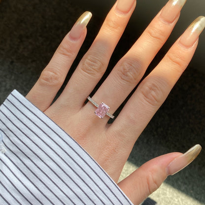 [Amore]2.0 Carat Dazzling Sparkling Radiant Cut Party Ring