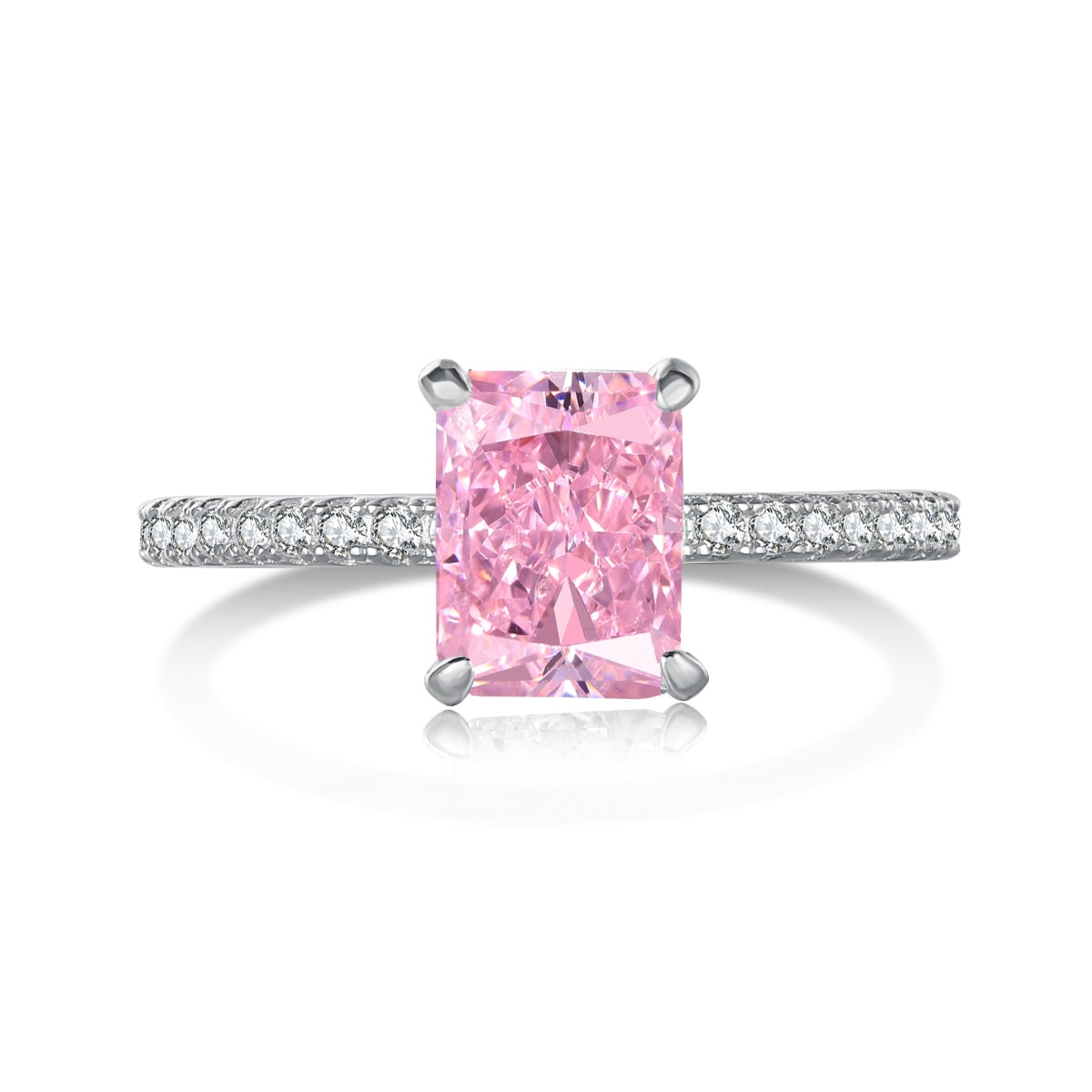 [Amore]2.0 Carat Dazzling Sparkling Radiant Cut Party Ring