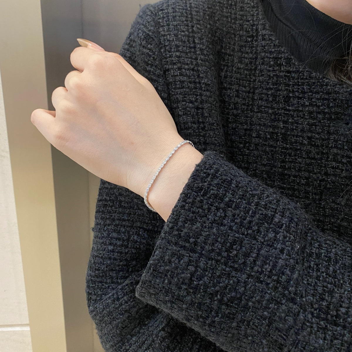 [Amore]Elegant Emerald Cut Daily Bracelet