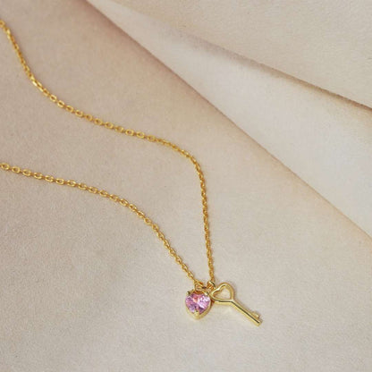[Amore]Unique Heart Shape Key Pendent Necklace