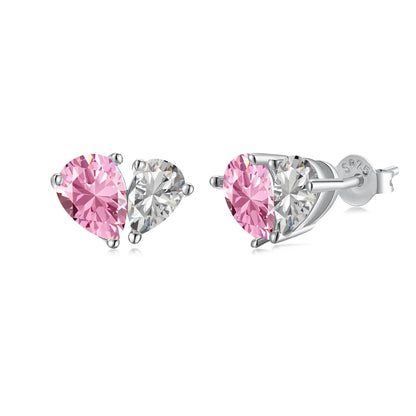 [Amore]Dazzling Elegant Heart Cut Lover Earrings