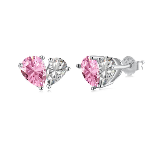 [Amore]Dazzling Elegant Heart Cut Lover Earrings