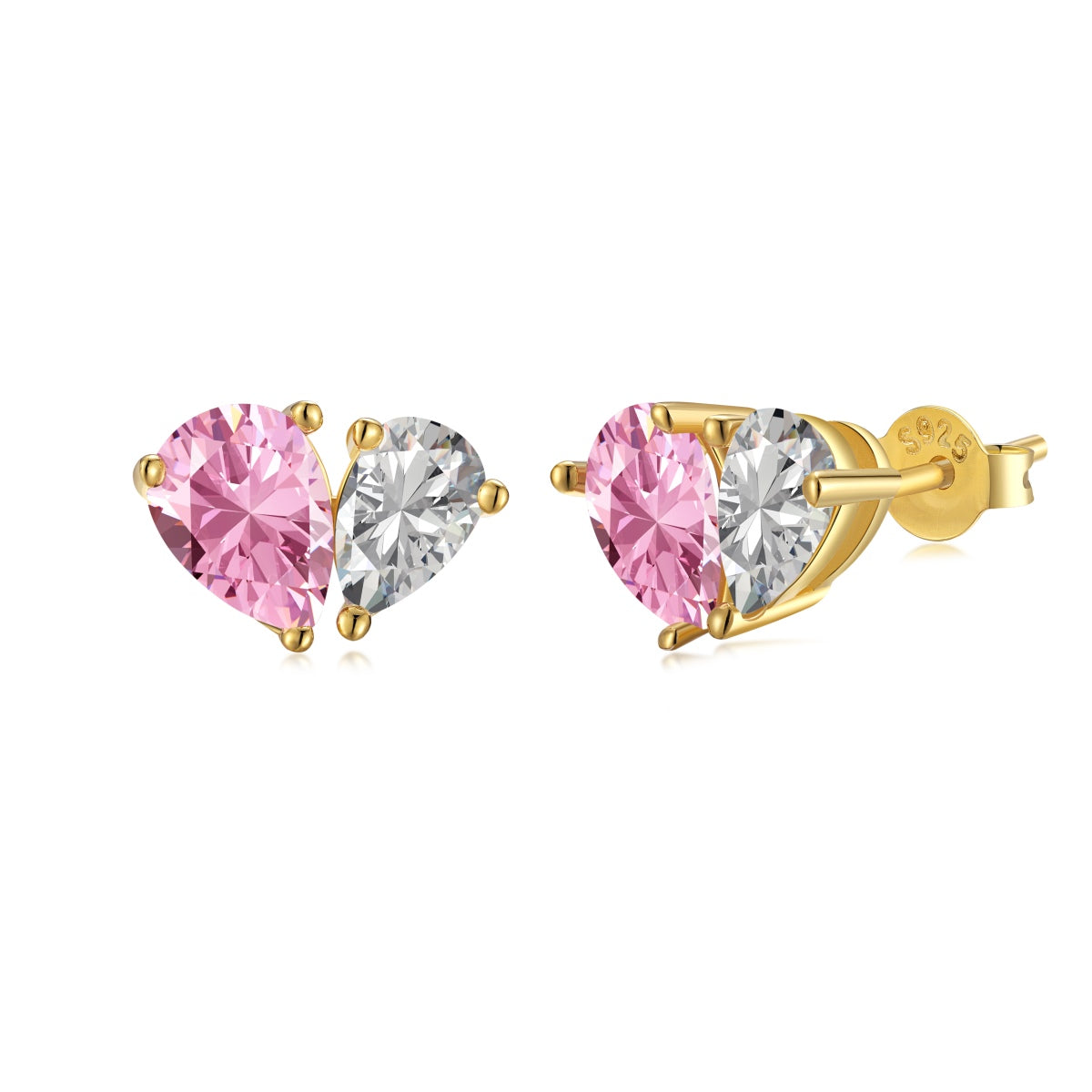[Amore]Dazzling Elegant Heart Cut Lover Earrings