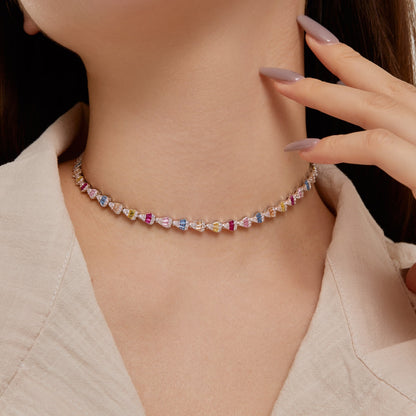 [Amore]Radiant Colorful Rainbow Necklace