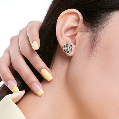 [Amore]Exquisite Flower Shape Daily Earrings