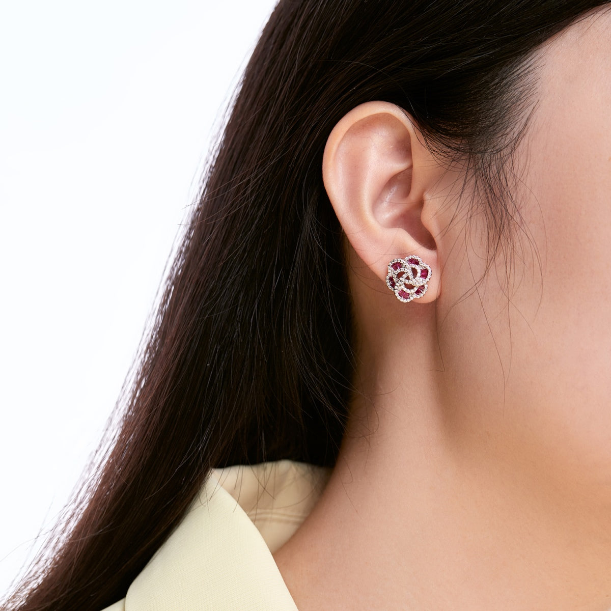 [Amore]Exquisite Flower Shape Daily Earrings