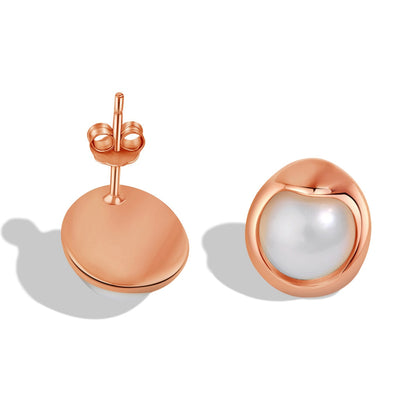 [Amore]Dainty Bread Pearl Earrings