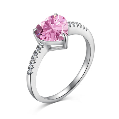 [Amore]2.0 Carat Dazzling Lustrous Heart Cut Lover Ring
