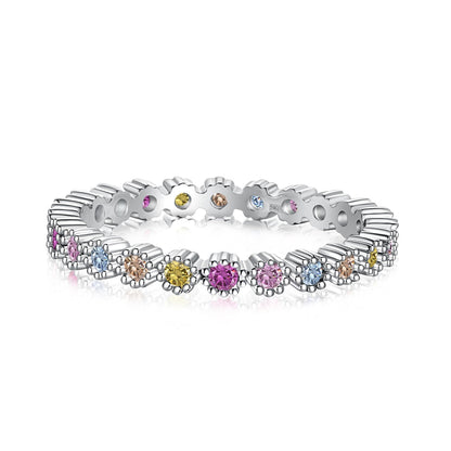 [Amore]Exquisite Colorful Round Cut Party Ring