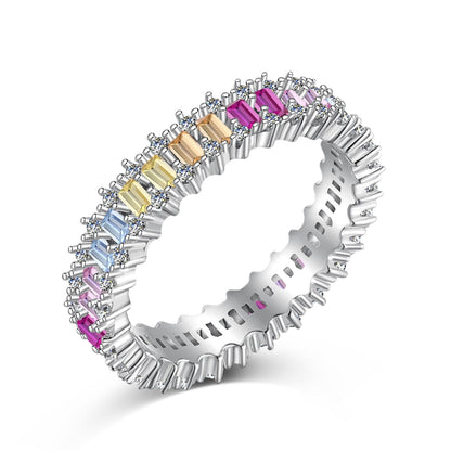 [Amore]Splashy Ornate Emerald Cut Cocktail Ring