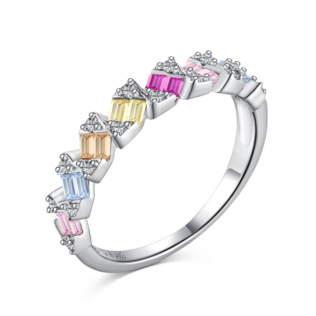 [Amore]Delicate Vibrant Emerald Cut Daily Ring