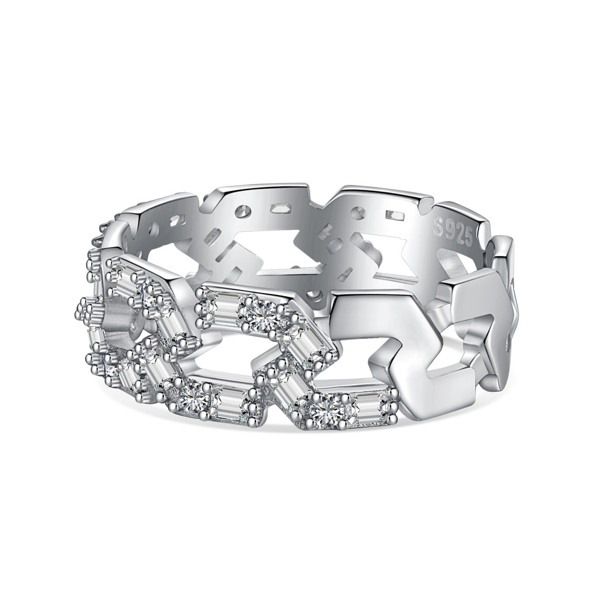[Amore]Sparkling Vibrant Emerald Cut Daily Ring
