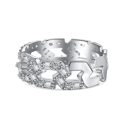 [Amore]Sparkling Vibrant Emerald Cut Daily Ring