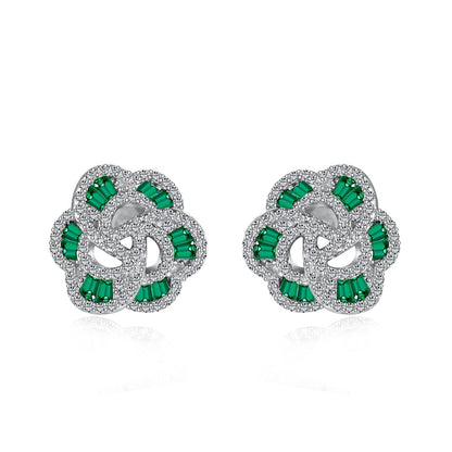 [Amore]Exquisite Flower Shape Daily Earrings