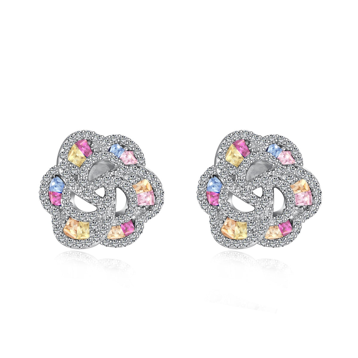 [Amore]Exquisite Flower Shape Daily Earrings